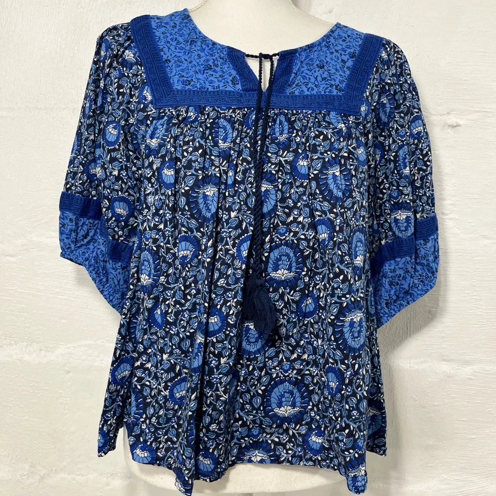 OLD NAVY BOHO PEASANT TOP (a240) - Picture 7 of 14